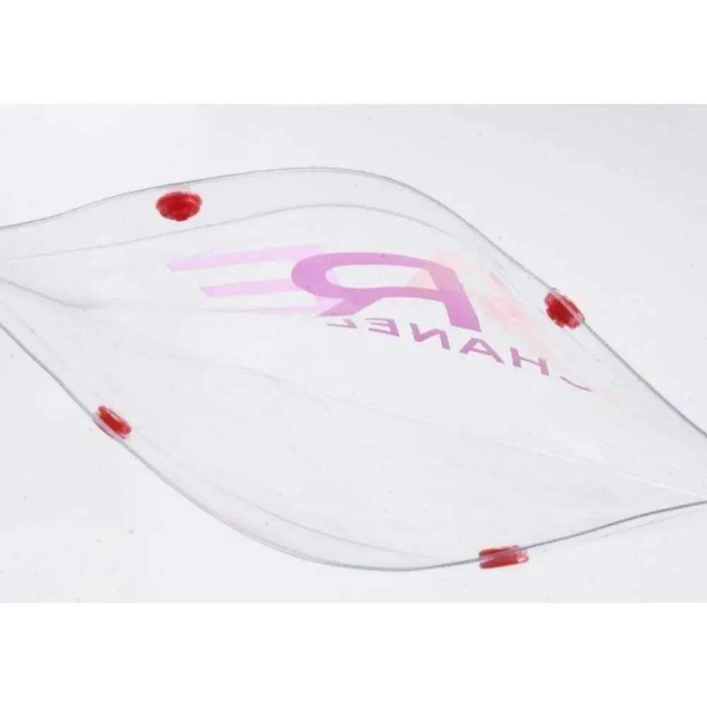 CHANEL DRE Clear PVC Pouch Novelty Cosmetic Bag Pink Logo New